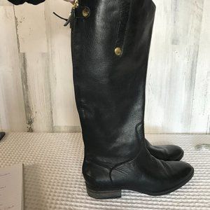 Sam Edelman Women's Black Leather Riding Boots